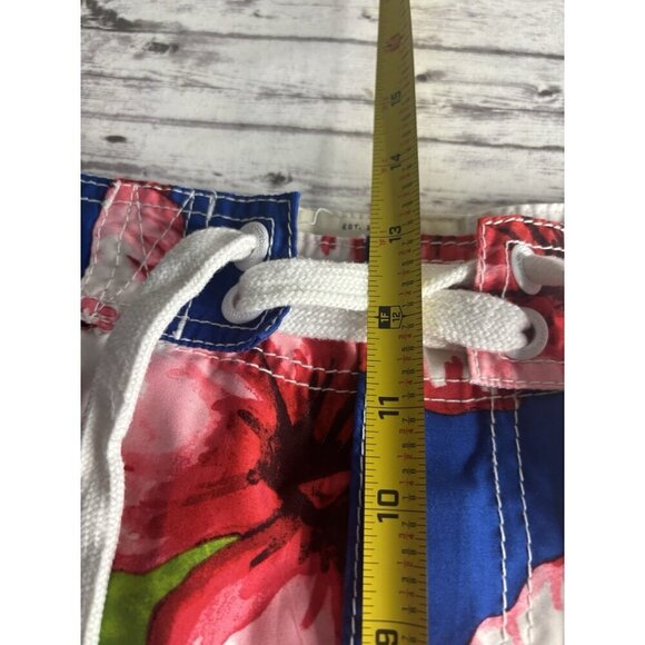 Abercrombie & Fitch Hibiscus Floral Print Mens Board Shorts Size Med Tropical - Picture 9 of 10